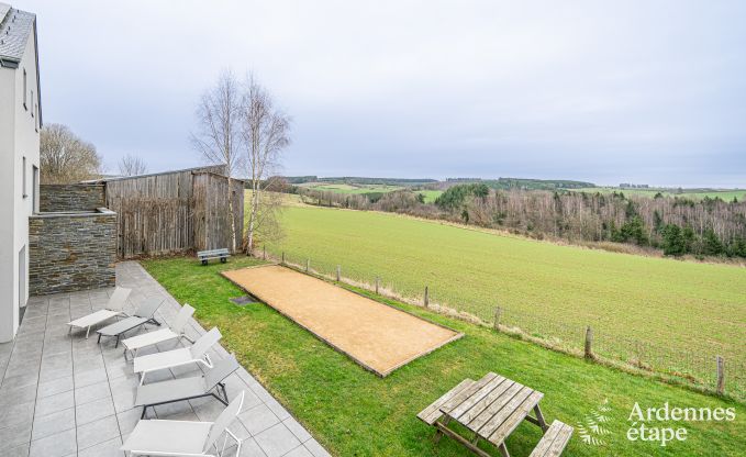 luxe villa in Houffalize: accommodatie voor 18 personen met zwembad, sauna en priv tuin in de Ardennen