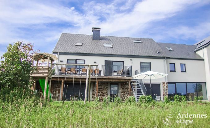 luxe villa in Houffalize: accommodatie voor 18 personen met zwembad, sauna en priv tuin in de Ardennen