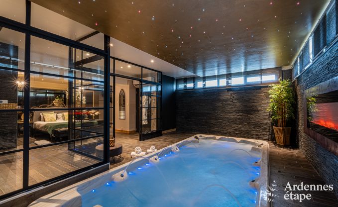 Romantische suite voor 2 met jacuzzi en sauna in Sprimont, Ardennen